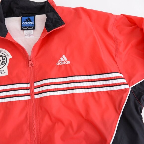 Vintage 90S Adidas Team Red Black Strathroy Pc Portugal Soccer Club Large - Picture 9 of 12